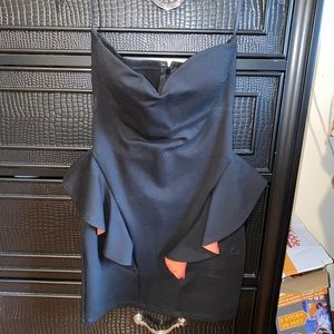 Arden b bnwot black size small peplum dress with Coral accents